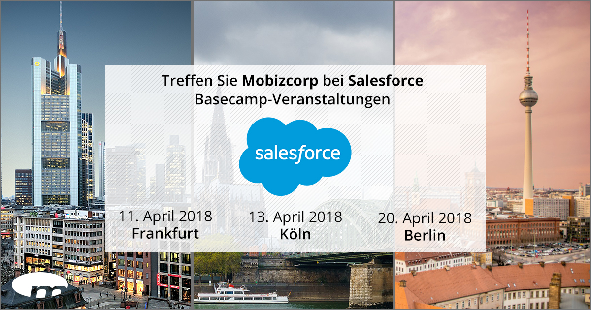 Mobizcorp bei Salesforce Basecamp-Veranstaltungen