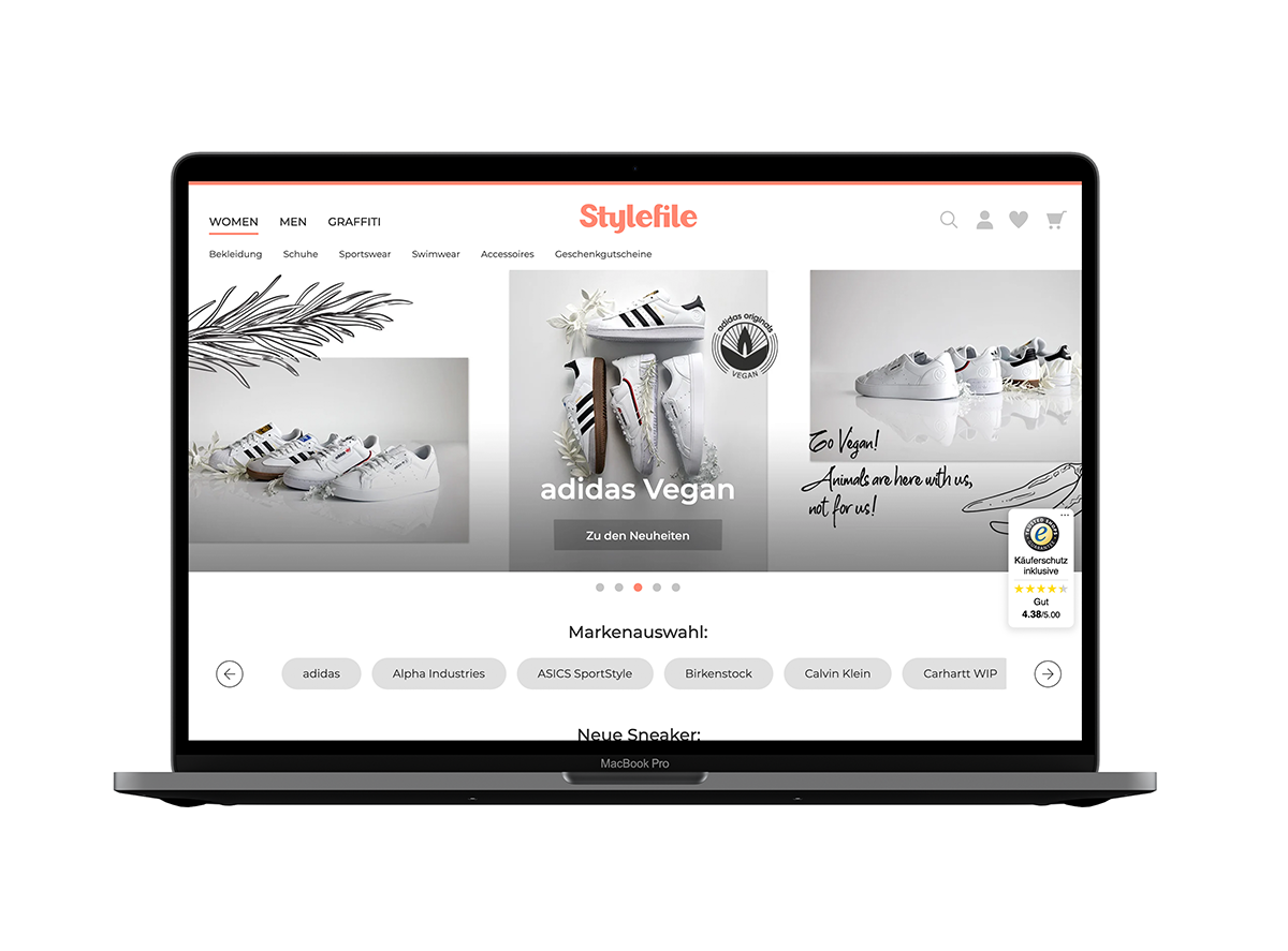 Stylefile Online-Store am PC